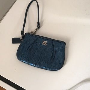 Coach wrist wallet turquoise